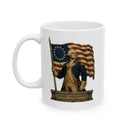 George Washington Ceramic Mug – Vintage Patriotic 11oz Coffee Cup