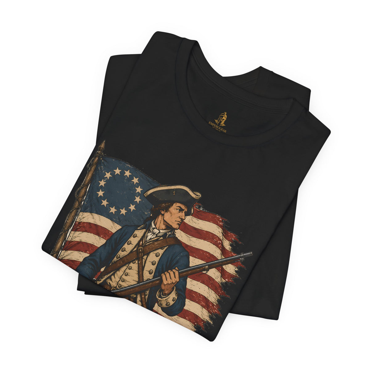 Liberty or Death Tee — Revolutionary Soldier Patriotic T‑Shirt