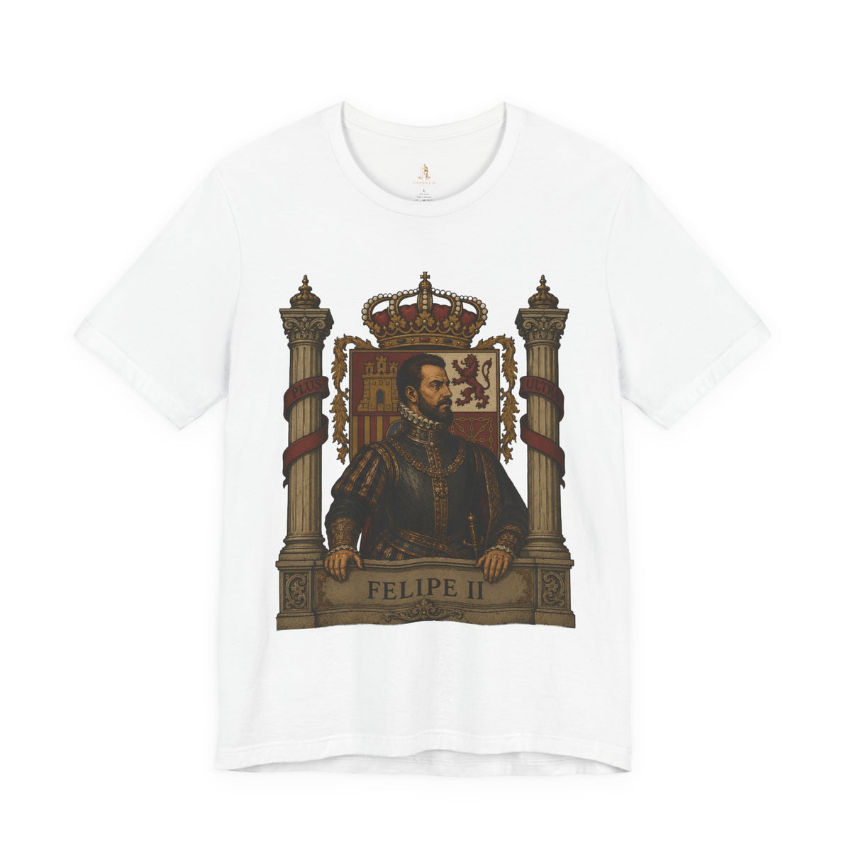 Felipe II Portrait Tee — Vintage Spanish King Graphic Shirt