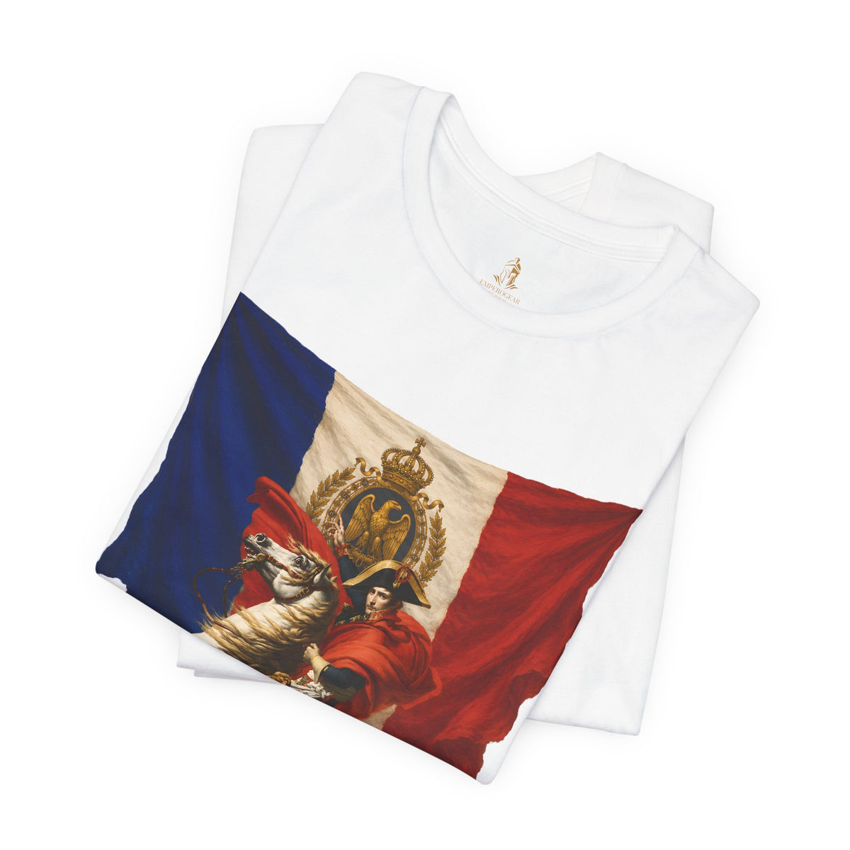 Napoleon on Horseback French Flag Graphic Tee