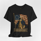 George Washington T‑Shirt — Betsy Ross Flag Patriotic Tee