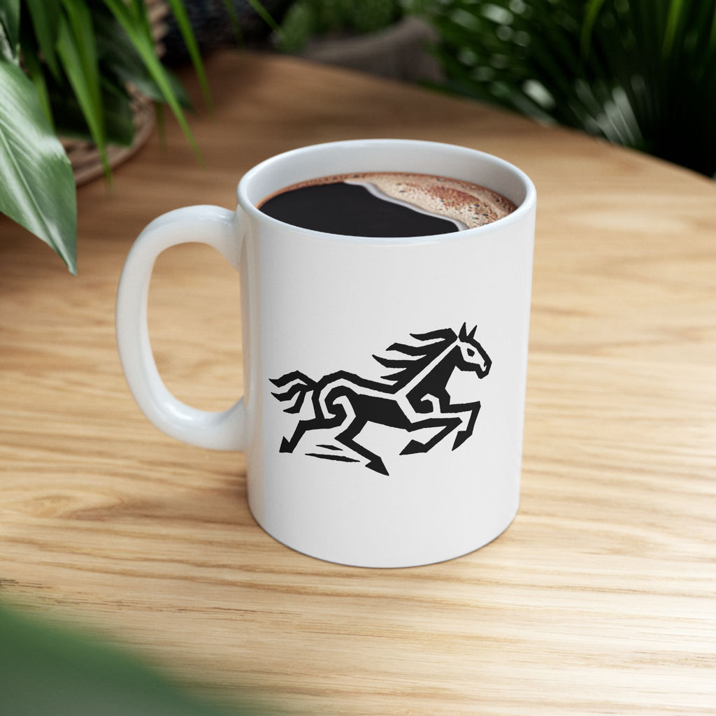 Vercingetorix with Galloping Horse Symbol Coffee Mug — 11oz