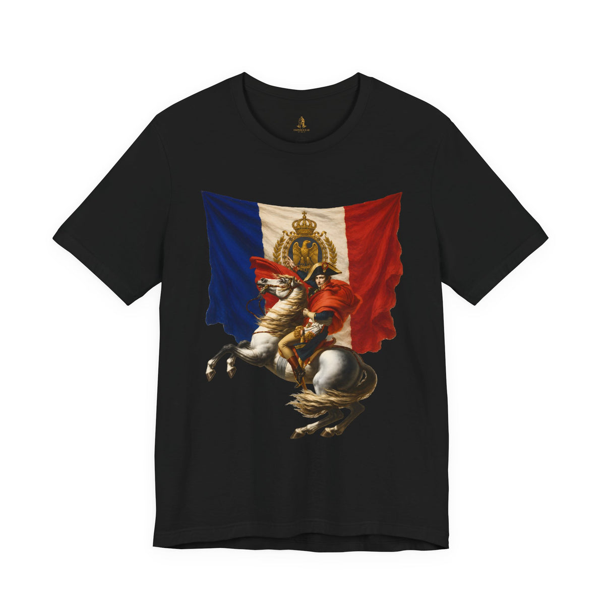 Napoleon on Horseback French Flag Graphic Tee