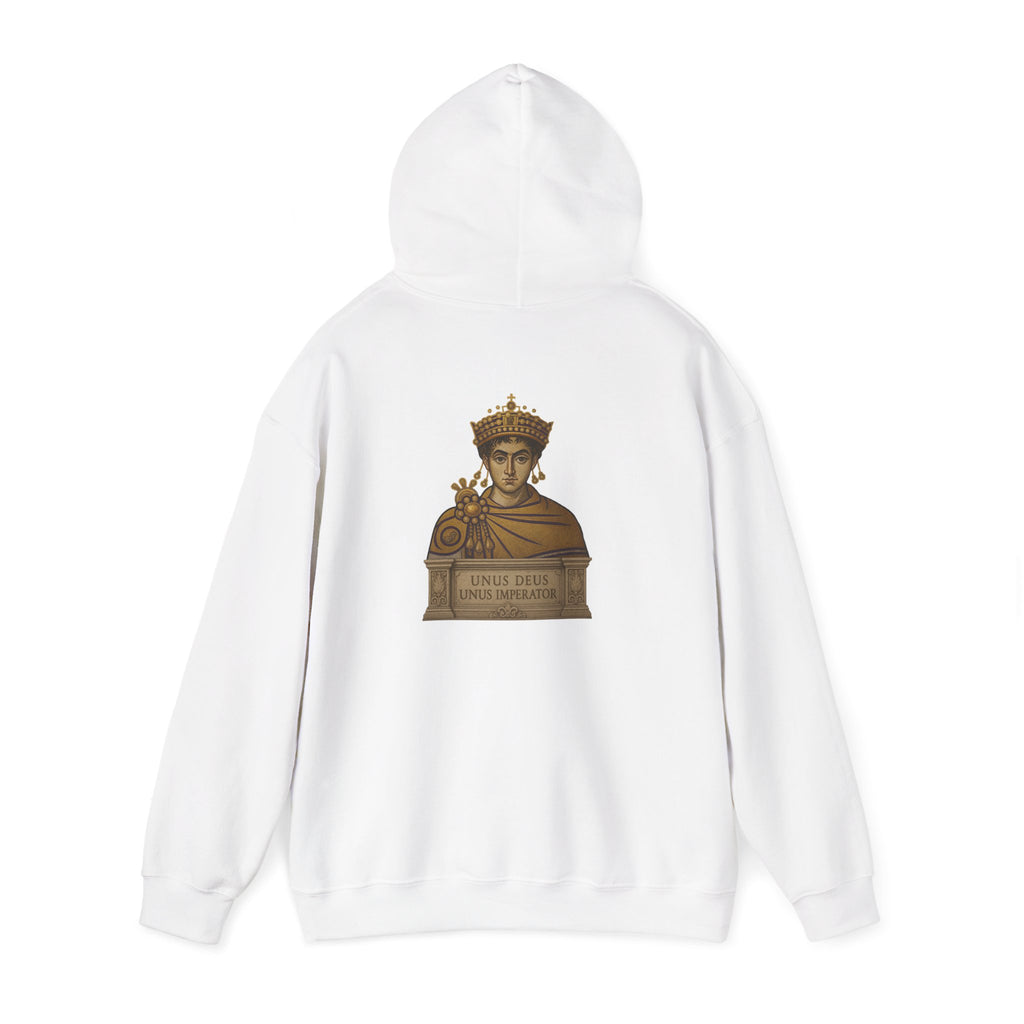 Justinian Hoodie – Double-Headed Eagle & 'Unus Deus Unus Imperator' Byzantine Empire