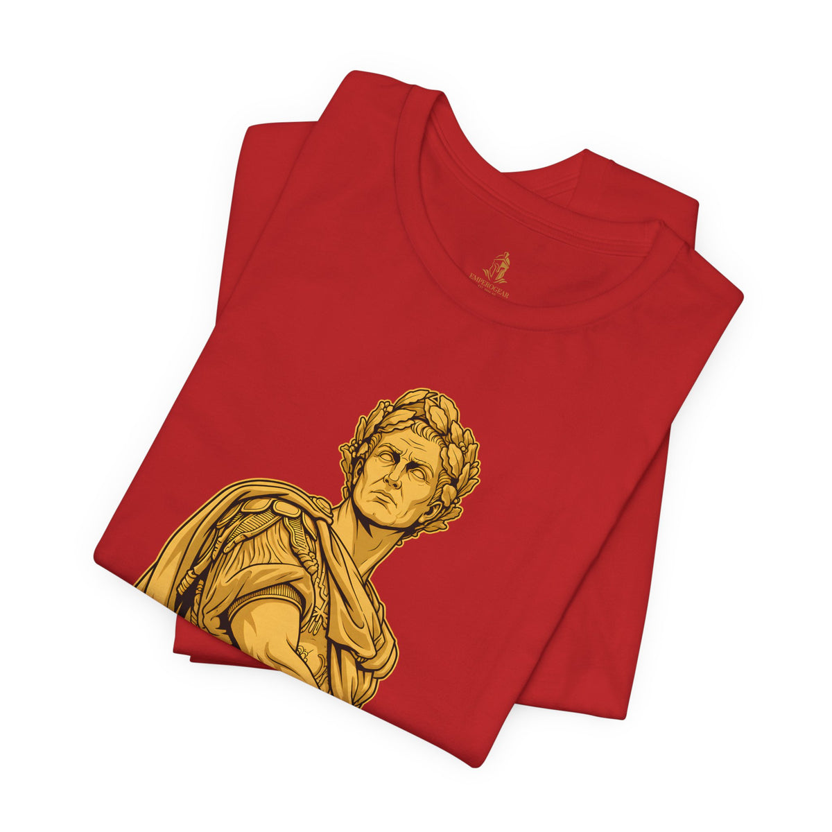 Roman Empire T-Shirt with Caesar 'Veni, Vidi, Vici' Statue Print