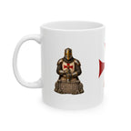 Templar Cross Ceramic Mug — Medieval Knights Coffee Cup (11oz & 15oz)