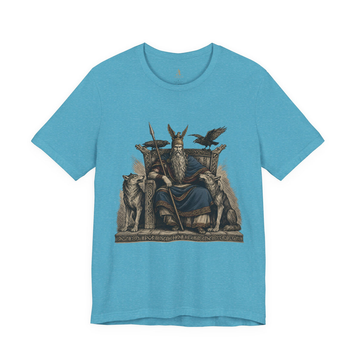 Odin Throne T-Shirt — Norse God Odin with Ravens T-Shirt