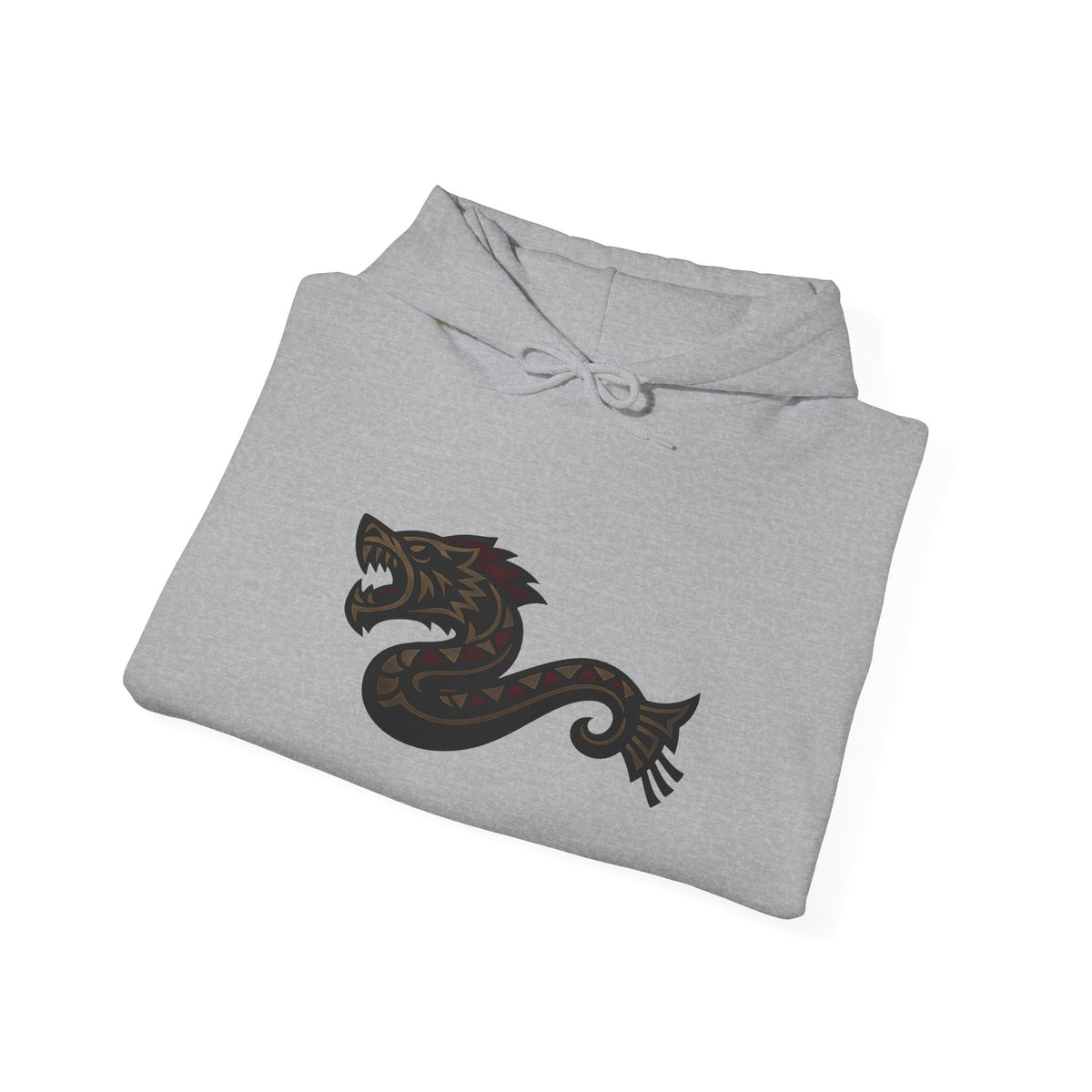Decebalus Hoodie — Front Side Dacian Wolf Symbol
