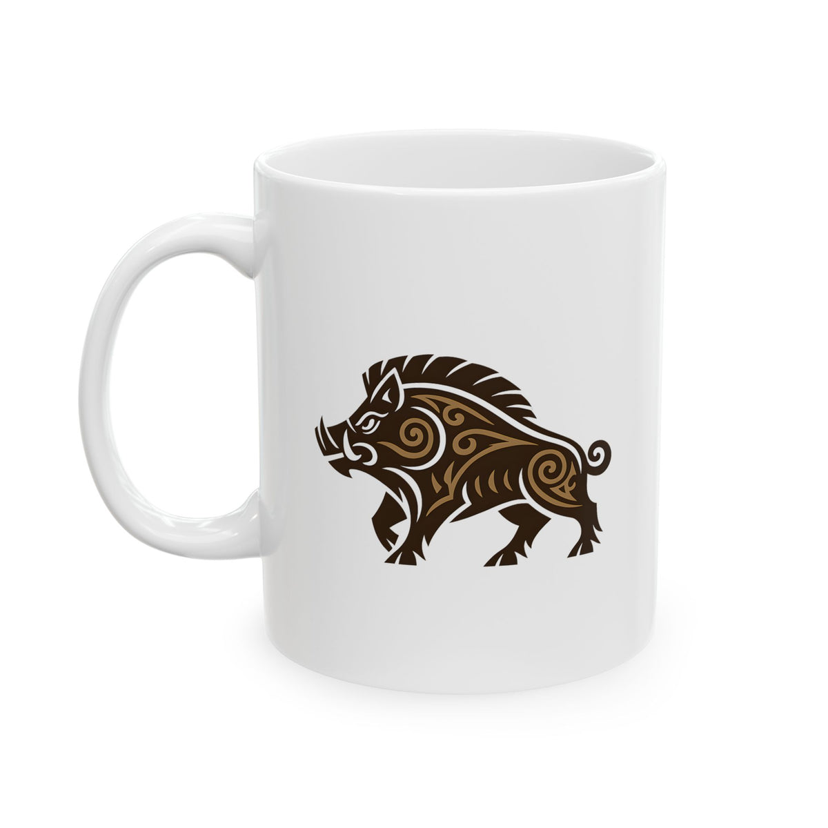 Boudicca with Boar Symbol Coffee Mug — 11oz