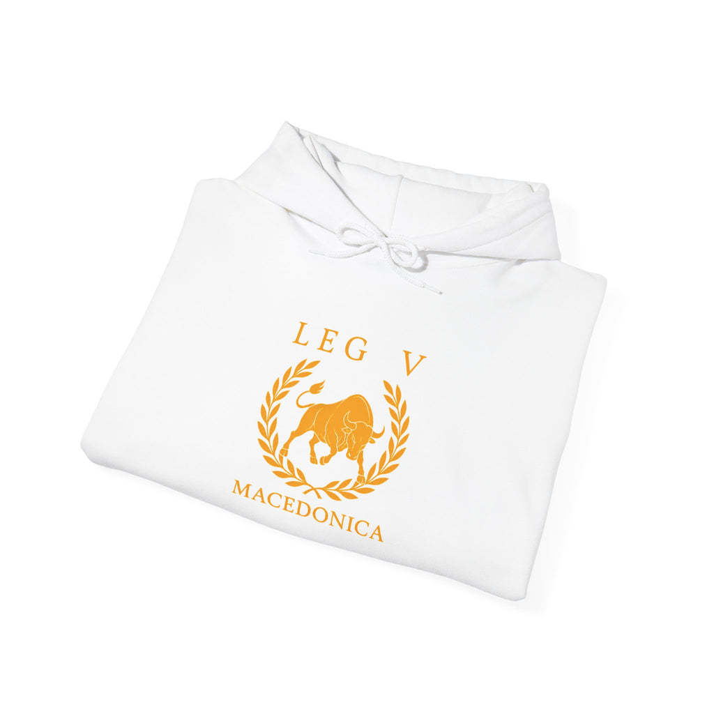 LEG V Macedonica Hoodie — Roman Legion Emblem Pullover
